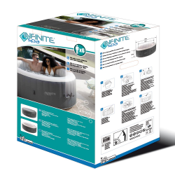 Spa Gonflable Infinite® XTRA Anhtracite/Blanc Perle 6 places - Promofleur Persan - Champagne sur Oise (1)
