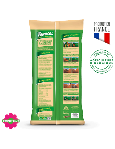 Fertilisant bio à l'ancienne 20 Kg - Terreau Tonusol