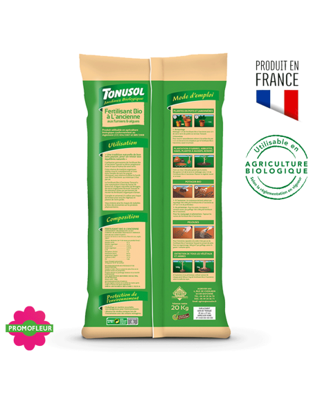 Fertilisant bio à l'ancienne 20 Kg - Terreau Tonusol