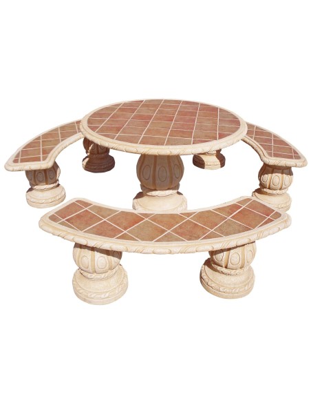 Salon de jardin ALAMO avec carrelage