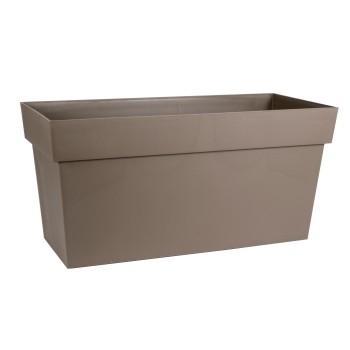 Muret / Jardinière Toscane Taupe 80 x 36 x 38,8 cm - 74 L - roulettes + reserve