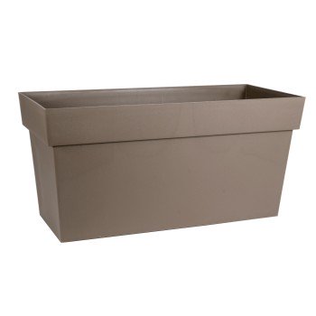 Muret / Jardinière Toscane Taupe 80 x 36 x 38,8 cm - 74 L - roulettes + reserve