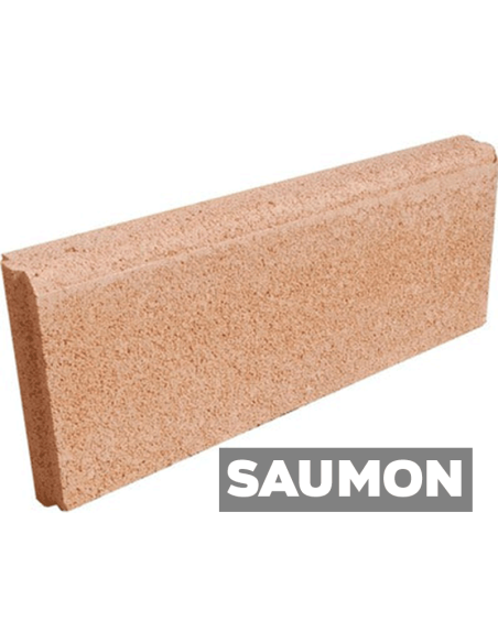 Bordure droite en béton (50 x 18 x ép. 5 cm) couleur Saumon - Promofleur Champagne-sur-Oise