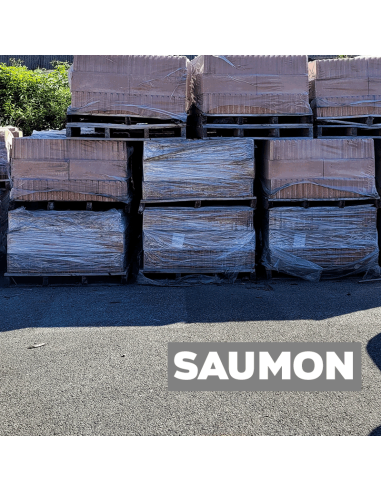 Palette de bordures droite en béton (50 x 18 x ép. 5 cm) couleur Saumon - Promofleur Champagne-sur-Oise