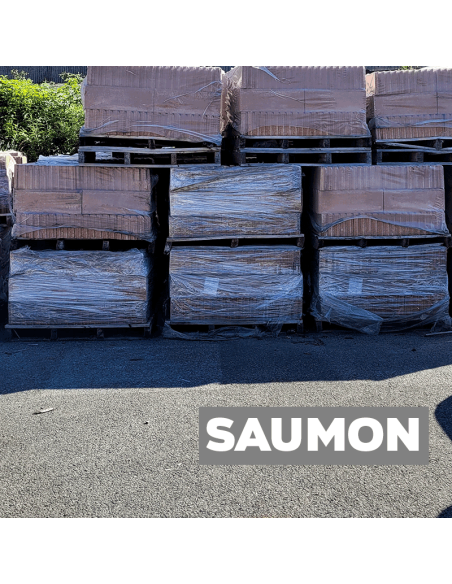 Palette de bordures droite en béton (50 x 18 x ép. 5 cm) couleur Saumon - Promofleur Champagne-sur-Oise