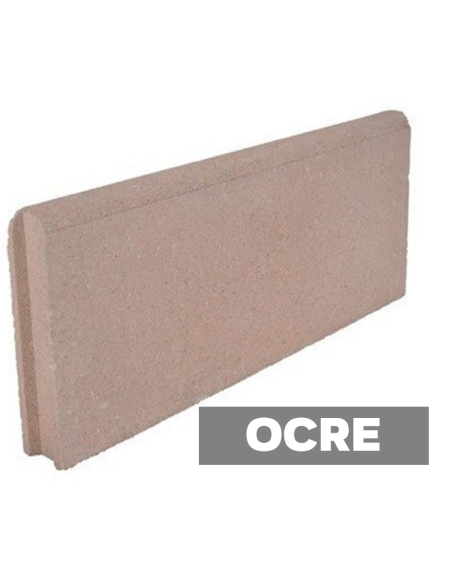 Bordure droite en béton (50 x 18 x ép. 5 cm) couleur Ocre - Promofleur Champagne-sur-Oise