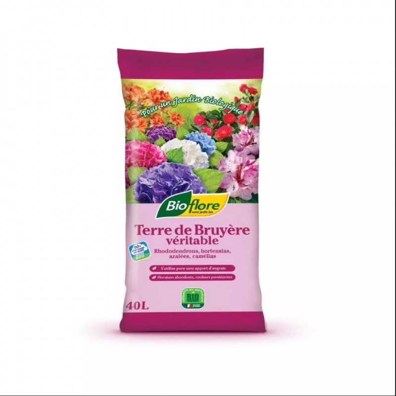 Terre de bruyère véritable 40 L - Terreau Bioflore