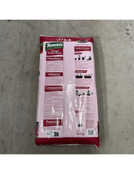 Sac de Terreau toutes fleurs 40 L - Terreau Tonusol - Promofleur (verso)