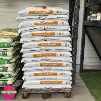 Palette de Sacs de Fumier de cheval 20 kg - AGROFLORE - Promofleur