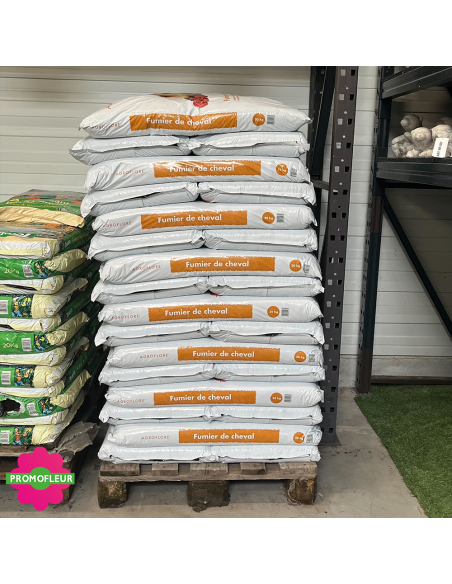 Palette de Sacs de Fumier de cheval 20 kg - AGROFLORE - Promofleur