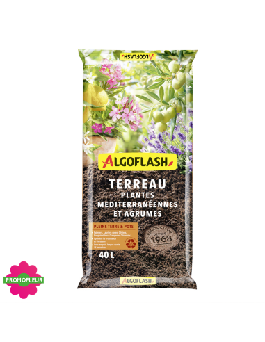 Sac de terreau plantes méditerranéennes et agrumes 40 L - ALGOFLASH - Promofleur (1)