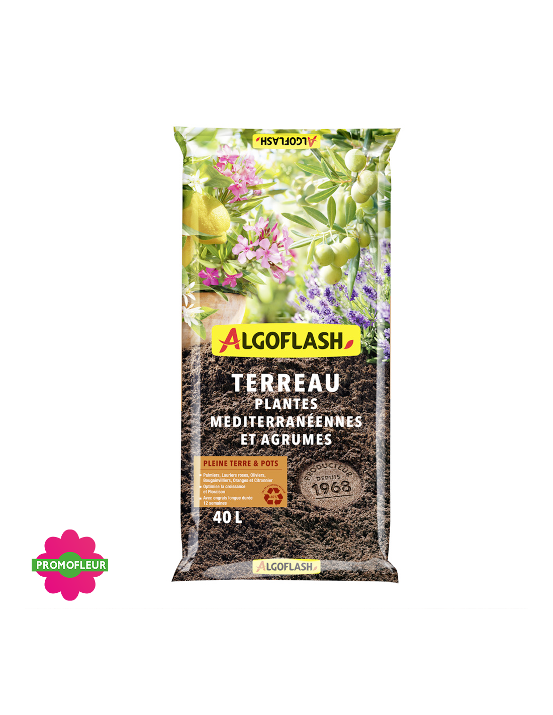 Sac de terreau plantes méditerranéennes et agrumes