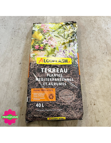 Sac de terreau plantes méditerranéennes et agrumes 40 L - ALGOFLASH - Promofleur (2)
