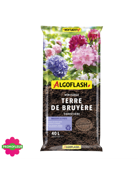 Terre de bruyère véritable forestière 40 L - ALGOFLASH - Promofleur