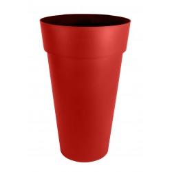 Pot-Vase TOSCANE Haut Rond XXL - Ø48 cm - h.80 cm - 90L - Rouge Rubis