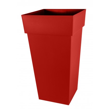 Pot TOSCANE Haut Carré XXL Rouge Rubis