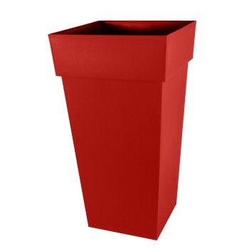 Pot TOSCANE Haut Carré XXL Rouge Rubis