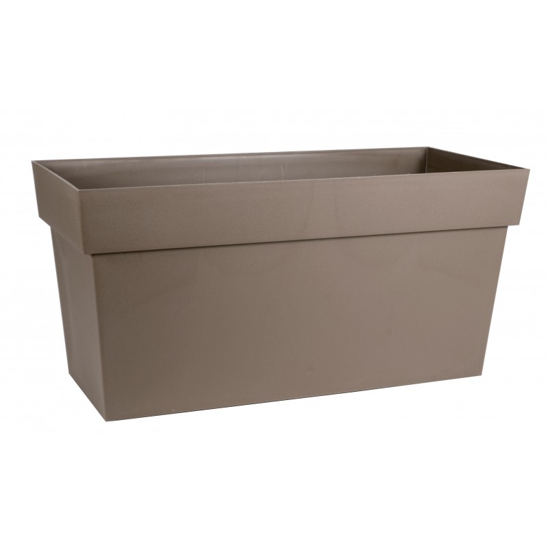 Muret / Jardinière Toscane Gris Anthracite 80 x 36 x 38,8 cm - 74 L - roulettes + reserve