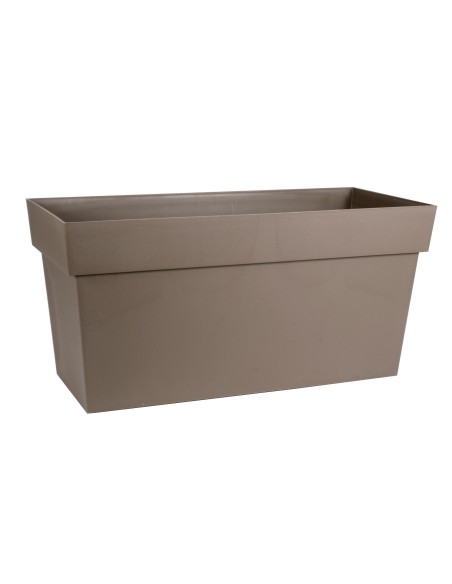 Muret / Jardinière Toscane Taupe 80 x 36 x 38,8 cm - 74 L - roulettes + reserve