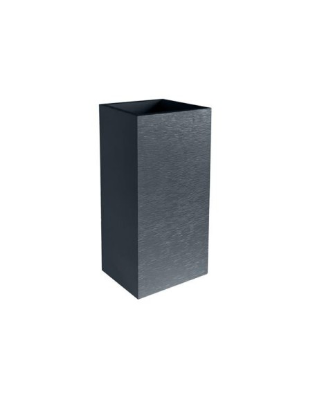 Pot carré Haut "GRAPHIT" 40 cm et 31 L Gris Anthracite