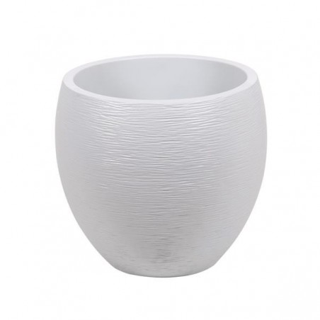 Pot EGG "GRAPHIT" Ø50 cm - h. 45 cm - 46 L - Blanc cérusé