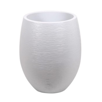 Pot EGG "GRAPHIT" Ø50 cm - h. 60 cm - 53 L - Blanc cérusé