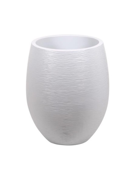 Pot EGG "GRAPHIT" Ø50 cm - h. 60 cm - 53 L - Blanc cérusé