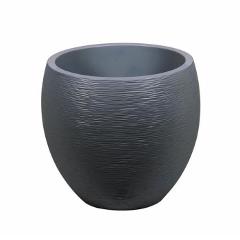 Pot EGG "GRAPHIT" Ø50 cm - h. 45 cm - 46 L - Gris Anthracite