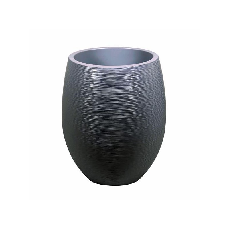 Pot EGG "GRAPHIT" Ø50 cm - h. 45 cm - 46 L - Gris Anthracite