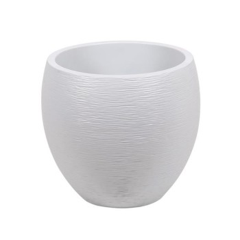 Pot EGG "GRAPHIT" Ø50 cm - h. 45 cm - 46 L - Blanc cérusé