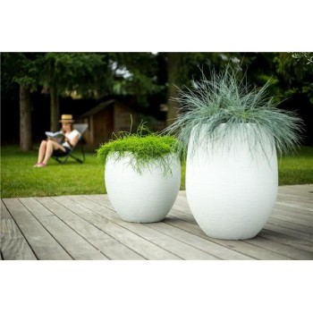 Pot EGG "GRAPHIT" Ø50 cm - h. 45 cm + h. 60 cm (extérieur 1)