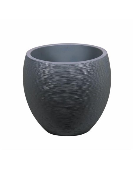 Pot EGG "GRAPHIT" Ø50 cm - h. 45 cm - 46 L - Gris Anthracite