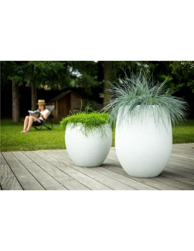 Pot EGG "GRAPHIT" Ø50 cm - h. 45 cm + h. 60 cm (extérieur 1)