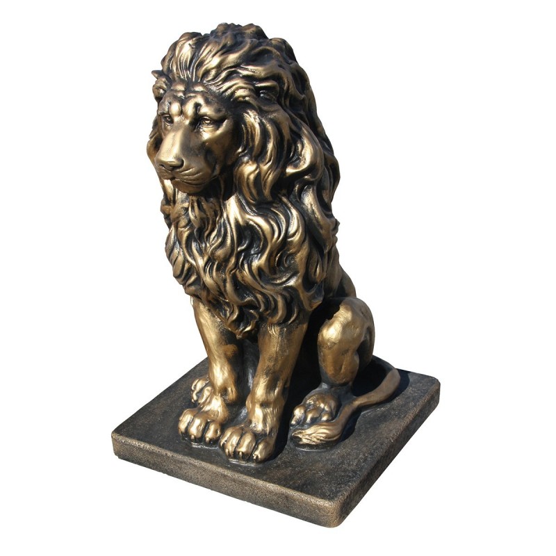 Lion en statue de pierre  h.55 cm Argent