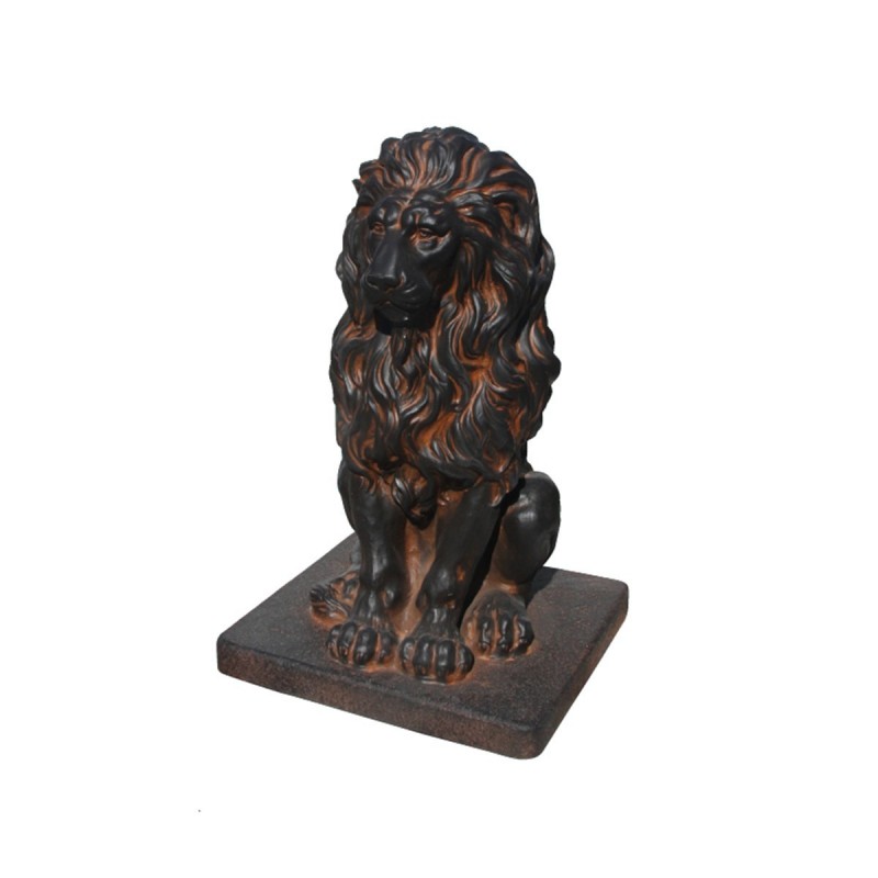 Lion en statue de pierre  h.55 cm Argent
