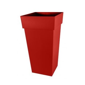 Pot TOSCANE Haut Carré XXL Rouge Rubis