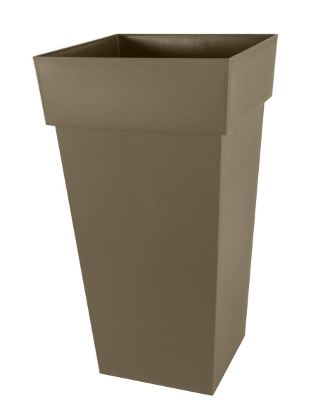 Pot TOSCANE Haut Carré XXL Taupe