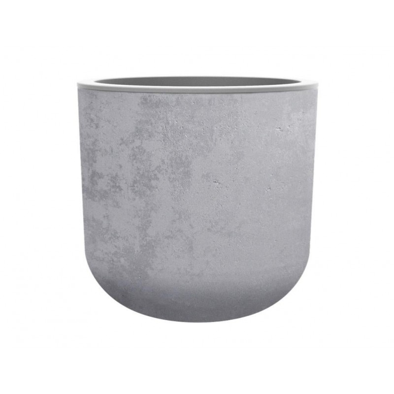 Pot EGG "GRAPHIT" Ø50 cm - h. 45 cm - 46 L - Blanc Cérusé Pot EGG "GRAPHIT" Ø50 cm - h. 45 cm - 46 L - Blanc Cérusé