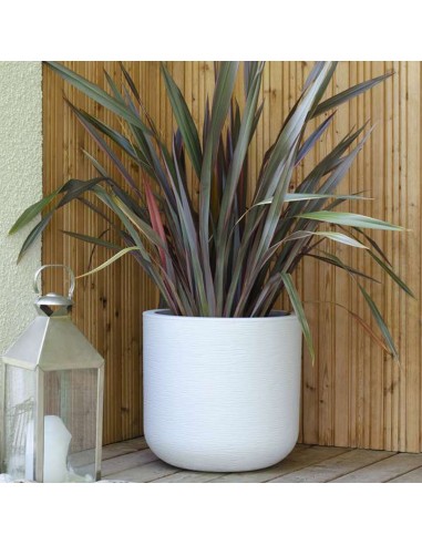 Pot EGG "GRAPHIT" Ø50 cm - h. 45 cm - 46 L - Blanc Cérusé