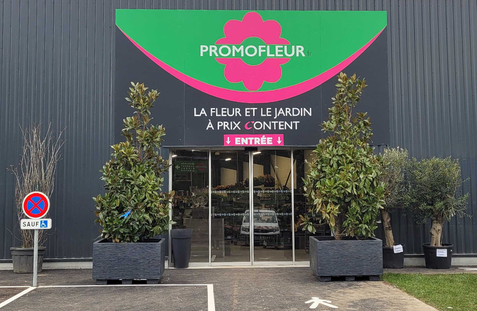 L'entrée du magasin Promofleur